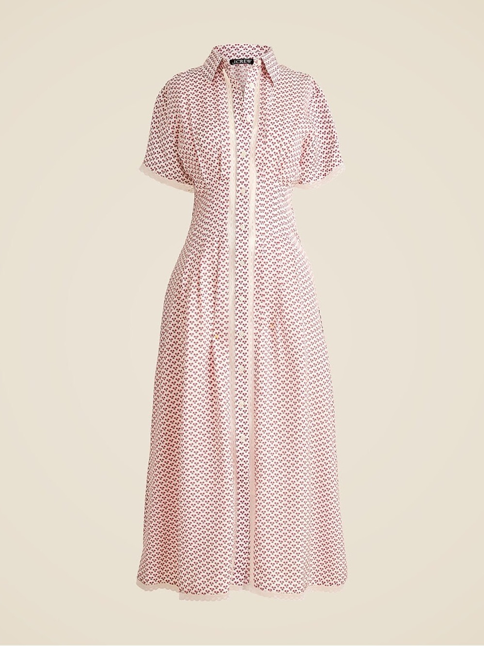 J. Crew Wren Lace Trim Shirtdress Size 16 NWT